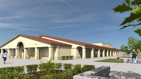 Proposed architectural rendering of proposed classroom complex.